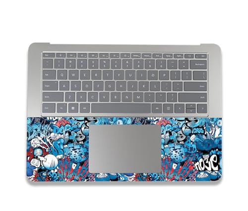 Image of MightySkins Carbon Fiber Skin Compatible With Microsoft Surface Laptop Studio 2 (2023) Full Wrap Kit - Blue Meanies | Protective, Durable Textured Carbon Fiber Finish | Easy To Apply | Made in the USA