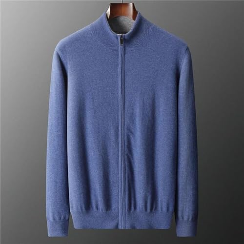 Men's Winter Cashmere Sweaters High Stretch Knitted Soft Warm Loose Turtleneck Zipper Sweater2