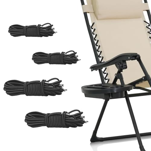 Remplacement Corde Élastique, 4Pcs Corde Remplacement élastiques Universelle, Lacets Elastiques Chaise Zéro-Gravité, pour Transat Pliante Inclinable...