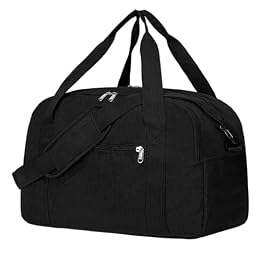 18" Small Carry on Bags for Airplanes with Laptop & Wet Compartment Underseat for Spirit Airlines Personal Item Travel Bag 18x14x8 in Duffle Gym Bag for Women Men(25L, Black)