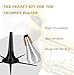 MOONBACK Trumpet Stand, Trumpet Mute Kit Portable Trumpet Stand Holder Foldable Detachable Stable Metal 5 Legs Stand And Trumpet Mute Silencer,Lightweight Aluminum Trumpet Practice Mute