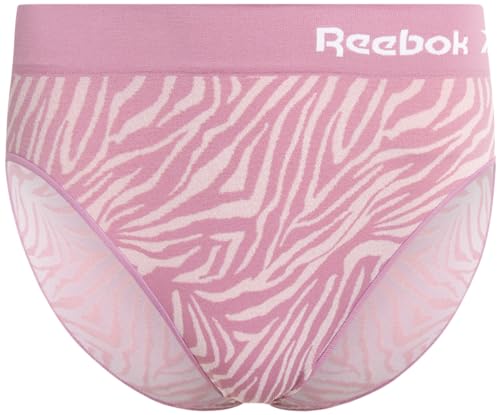 Reebok Women's High Cut Underwear - 4 Pack Breathable Soft Stretch Mid-Rise Waist Brief Panties for Women (Sizes: S-XL)3
