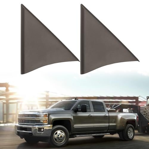 PEVAST Front Door Upper Trim Panel Door Upper Trim Panel Triangle Cover Compatible with 07-13 Chevy Silverado Chevrolet Chevy Avalanche Suburban Tahoe GMC Sierra Yukon 25857289 25857294(Light Brown)
