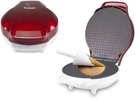 BEPER P101CUD002 Gofrera eléctrica, 1000 W, Gofrera para conos 18...