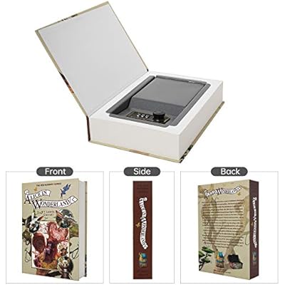 Real Paper Transfer Book Safe, Hollow with Secret Hidden Compartment, Combination Lock, 8.762 (Alice-Combination)