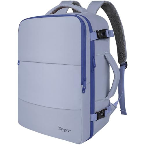 Taygeer 35L Travel Backpack with USB & Shoe Compartment