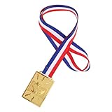 TOYANDONA Goldene Fußballmedaille aus Metall mit Halsband Sportauszeichnung für Sieger Wettkämpfer Vielseitige Anerkennungsmedaille für Fußball Rennen und Sportveranstaltungen