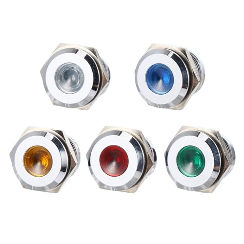 Luz indicadora metálica 12v 24v impermeable para panel de coche