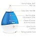 Crane Droplet Ultrasonic Teardrop Cool Mist Air Humidifier, 0.5 Gallon for Bedroom and Office, Blue and White, Nursery Humidifier