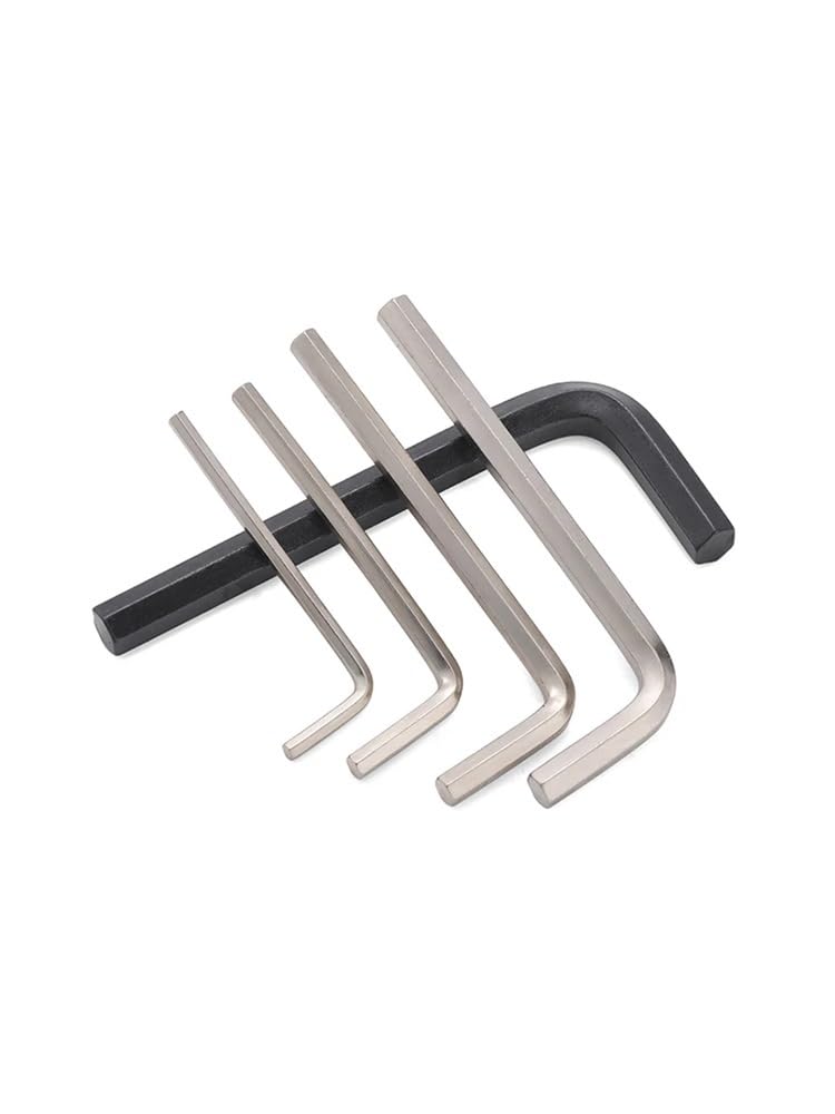 Chiave esagonale 0,7/0,9/1,27/1,5/2/2,5/3/4/5/6/8/10/12-17 mm argento/nero Mini set di chiavi a brugola esagonali a forma di L Chiave a impugnatura a L for bicicletta(Nickel plated,M17-1pcs)