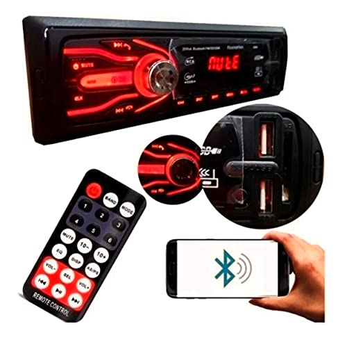Rádio automotivo 7 Cores Bluetooth Usb Sd Aux Card MP3