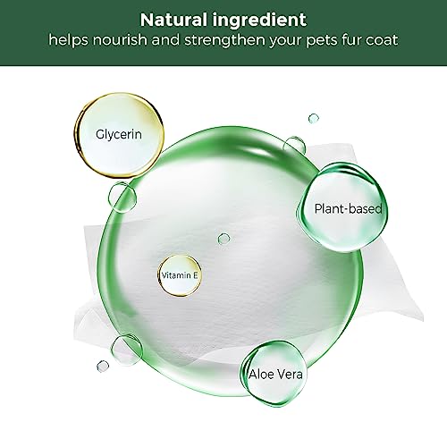 BESTLE Dog Wipes, 100 Count Pet Grooming Wipes, Conditioning Shine Coat, Cleaning and Deodorizing, Pet Wipes for Dogs & Cats, for Sensitive Skin (Aloe Vera) - Image 6