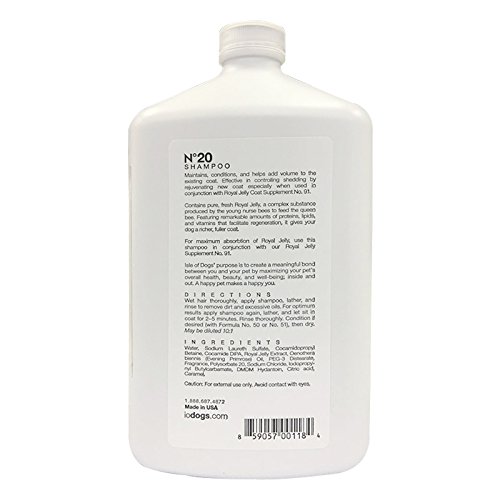 Isle Of Dogs Coature No. 20 Royal Jelly Dog Shampoo For Thin Or Shedding Coats, 1 Liter #TOP1