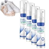 Detergente per Scarpe da Tennis Bianco, Detergente per Sneakers Bianco, Espuma Para Limpiar Tenis, Rimozione di Macchie Profonde per Scarpe Bianche senza Acqua, Spray Facile da Usare per (4PCS)