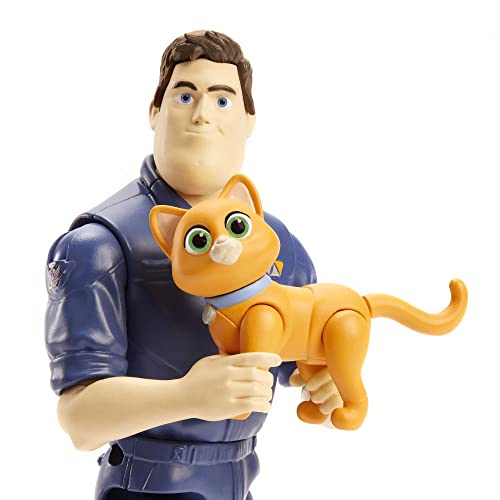 Image of Buzz Lightyear - The Real Story of Buzz Lightyear and Authentic Sox Action Figure, 12 Moving Joints and Sox Robot Cat, Movie Inspired Toy for Kids 4+ Years Old, HHJ80