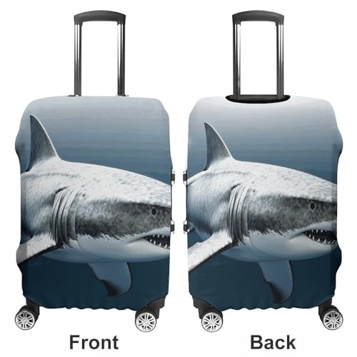 3D Shark Fish Printed Luggage Cover Protector, Fits 18-32 Inch Luggage3
