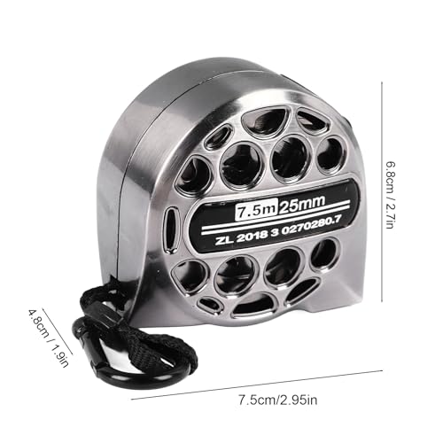 Cinta métrica de acero inoxidable retráctil 7.5 m miniatura 7