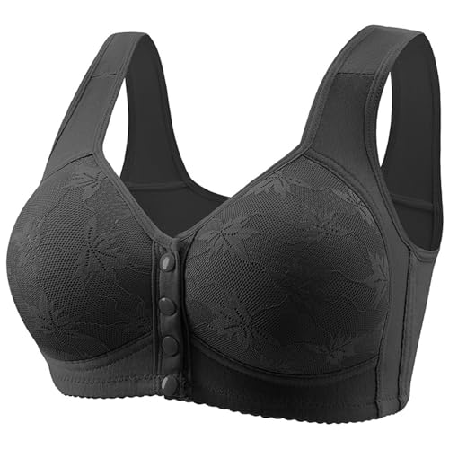 Genérico Sujetadores Inalámbricos, Sujetador Que Se Abrochan por Delante Bralette Comodos Brasier De Dormir Sujetador Sin Espalda Push Up Bralette Mujer En Microfibra