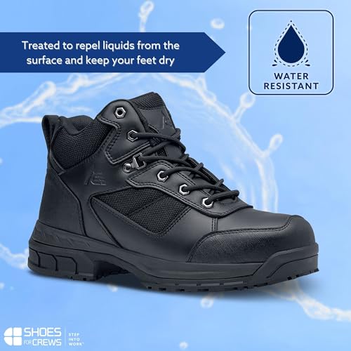 Image of Shoes for Crews Unisex Slip-Resistant Soft Toe Work Boots - Comfortable, Water-Resistant & Non-Slip Work Boots for Men & Women - Voyager II