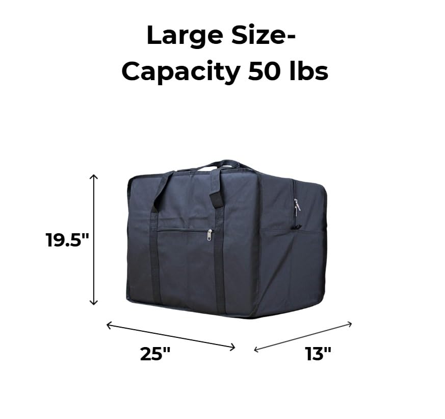 2 PCS Travel Bag Set, Square Cargo Travel Duffle Bag, Canvas Luggage Tote, TSA Approved, Size 25x19.5x13 in, Holds up to 50 lb2