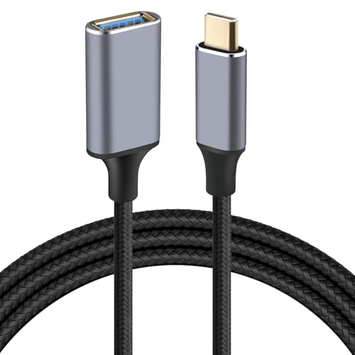 AXFEE USB C Verl&auml;ngerung Kabel 1M, USB 3.0 Verl&auml;ngerung, Type C Stecker auf USB A Buchse Verl&auml;ngerungskabel, Unterst&uuml;tzt 20Gbps Data &Uuml;bertragung 4K@60Hz, mit iPhone 15 Pro Max, MacBook Pro, Galaxy