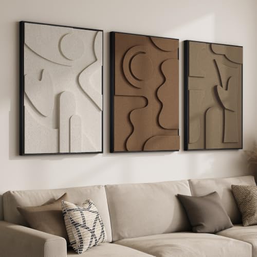 Large Framed 3D Geometric Wall Art