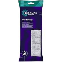 Coralife BioCube Aquarium Fish Tank Water Filter Cartridge, 2 Pack