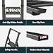 WOA WOA 4 Step Ladder, Ladders for Home, Anti-Slip Aluminum Pedals, Step Stool Foldable, Lightweight to Move, Ease of Storage, Reach 9ft for Closet Kitchen Library, Hold 300lbs - Black