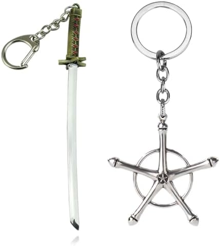 Ichigo Bankai Sword Tensa Zangetsu Keychain - The True Tensa Zangetsu Blades Necklace Ring Anime Gifts for Kids Men