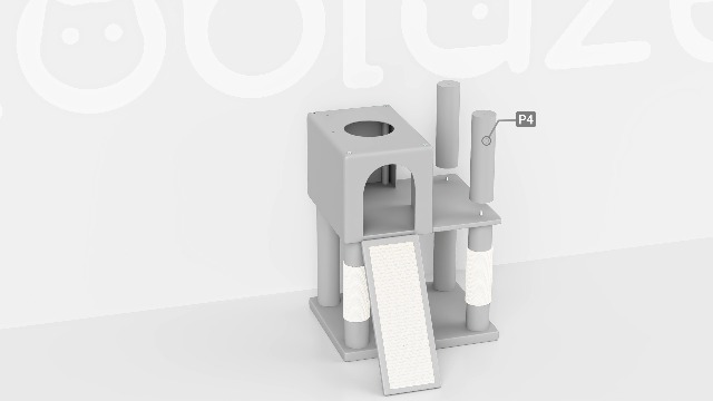 Amazon | Globlazer キャットタワー ベージュ 大型猫用 頑丈 タイプ