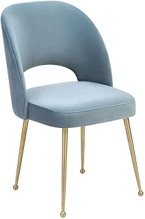 TOV Furniture Swell Modern Upholstered Dining Room Chair, Blue