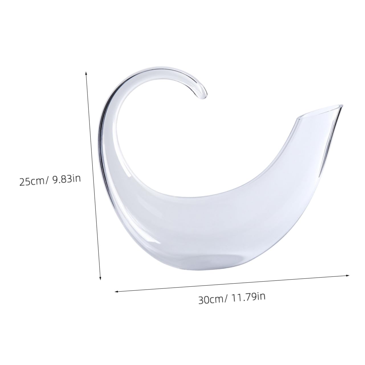 PRETYZOOM Decantador de Vino de Cristal Elegante Boca Inclinada para Mejorar Sabor, Jarra de Vidrio para Uso Doméstico y Reuniones Familiares