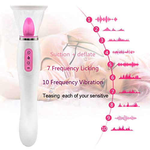Tongue Rose Flowers Rechargeable Heating Adult Toy for Women Couples-Purple,Powerful Tongue Suck & Lick 10 Mode Nipple Sucker G Sucking Toys for Women&Couples