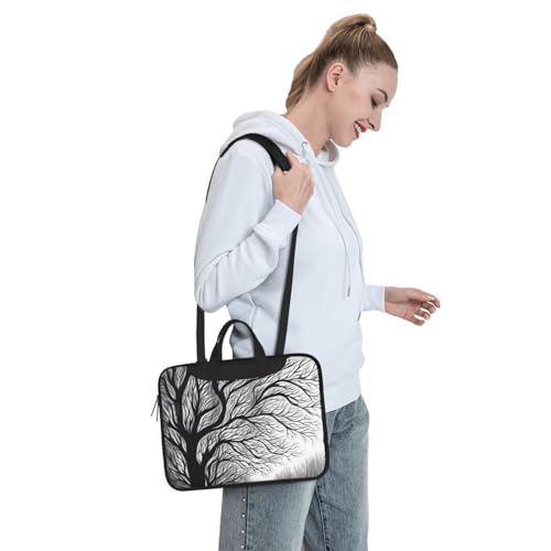 Bolso para portátil KHiry con diseño árbol, negro miniatura 7