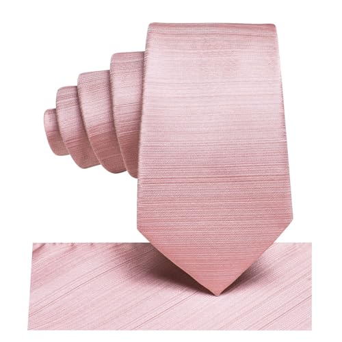 Image of Hi-Tie Father and Son Tie Set Striped Plaid Ties for Men and Boys Silk Necktie Pocket Square Set for Wedding Gifts