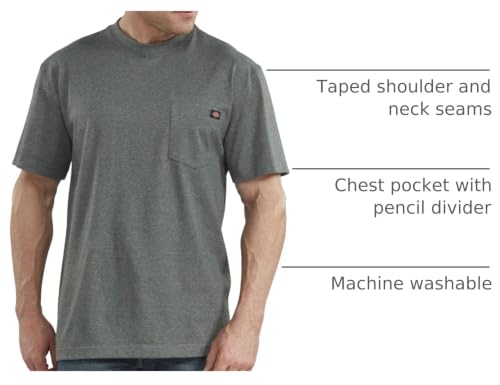 Image of Dickies Men's Heavyweight Heathered Short Sleeve Pocket T-Shirt