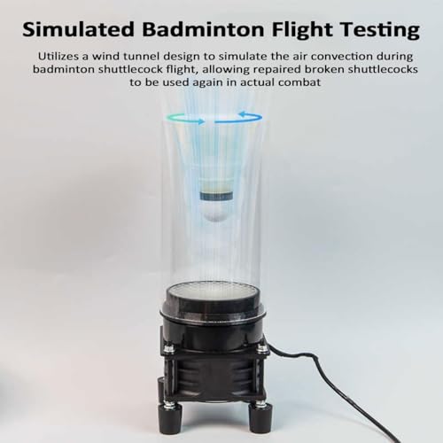 Probador de túnel de viento para bádminton con ventilador ajustable de 8cm y 12cm 3