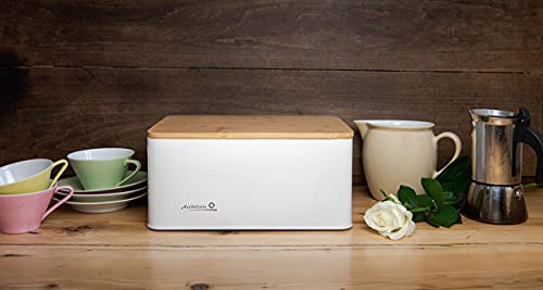 Aesthetana Elegante portapane in metallo bianco