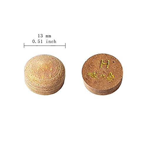 Fox Smiling 10Pcs 13Mm Pool Cue Tips Billiard Head Brown Multiple Layers Pigskin H Hardness (13Mm 10Pcs) #TOP1