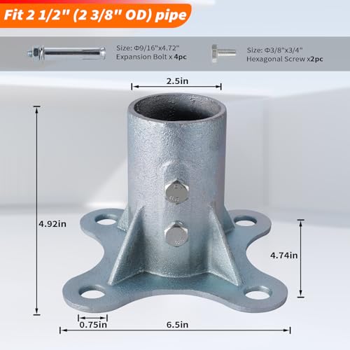 Brida de piso galvanizada 26 Imagen adicional