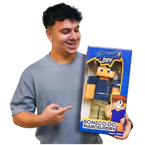 Boneco de Pelucia Marcelo DRV Articulado 32cm Youtuber Streamer Cosmo Kids PRD00012