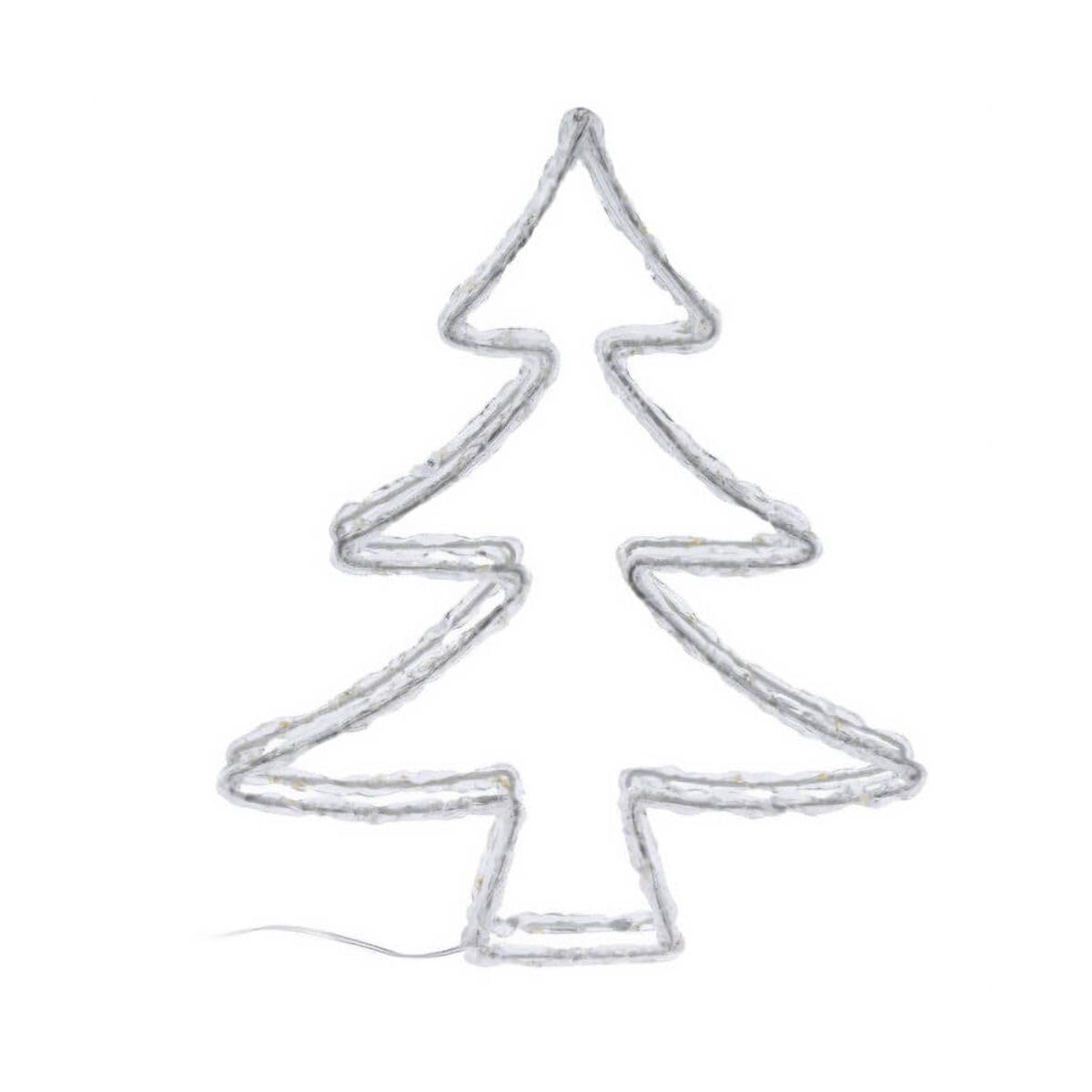Home & Styling Figura Decorativa de Metal con Luces LED, diseño de árbol de Navidad