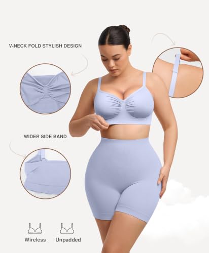Image of Lover-Beauty Bralettes for Women Wireless Stretch Unlined Everyday Bra | Seamless, Comfortable, No Underwire, No Padding, Light Support, Adjustable Straps, Soft Fabric, Daily Wear, Sleep Bra
