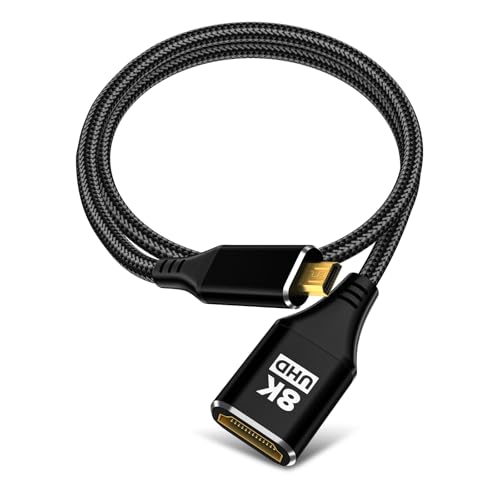 8K Micro HDMI to HDMI Adapter (1.5Ft)