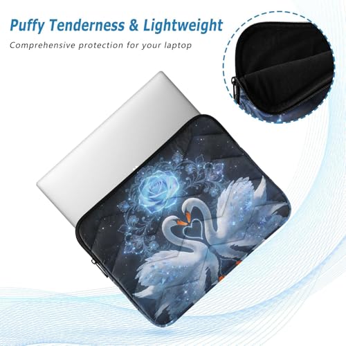 Funda para laptop con diseño de cisne 15.7x11.8 pulg miniatura 5
