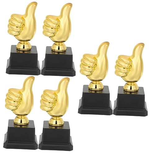 Yardwe 6 Peças troféu de polegar para cima troféu de basquete para crianças troféu de boliche trofeu
