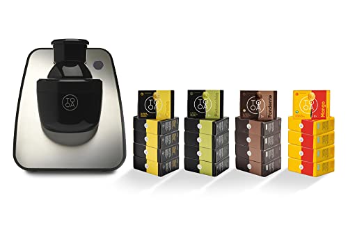 TooA Gelatiera Autorefrigerante con 20 Astucci di Gelato (Tot 40 Brik), Macchina per GELATO ESPRESSO Monoporzione, Funziona Solo con Gelati TooA e App Dedicata, Gelato Italiano 100% Naturale