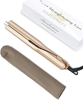 Hair Straightener 2-in-1 Twist Straightening Curling Iron 1inch Titanium-Plated 4 Temperature Settings 284-428°F