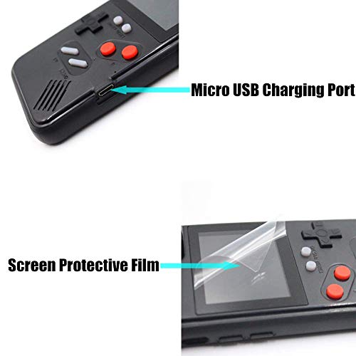Gameboy Case for iPhone, Handled Retro Game Console Cell Phone Case with 36 Classic Games, Full Color Display Shockproof Video Game Case Compatible with iPhone (Black, for iPhone 12/12Pro) - Thumbnail 5