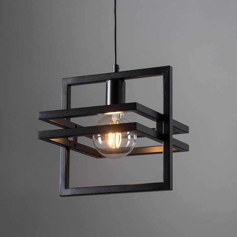 Modern Black Ceiling Lamp for Bedroom,Living Room Kitchen Dining Room Bar (Not Include Bulb)-image-0